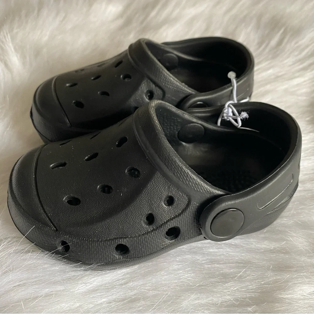 Black Kids Clogs Toddlers Size‎ 5/6 Slip On Shoes New